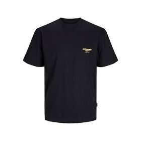 Jack & Jones Jorbora Branding Tee Ss Crew Neck Blk Siyah Erkek T-shirt