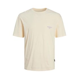 Jack & Jones Jorbora Branding Tee Ss Crew Neck Blk Tereyağı Krema Erkek T-shirt