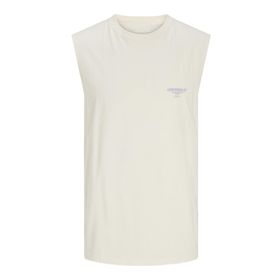 Jack & Jones Jorbora Oversize Sleeveless C.N BLK Krem Rengi Erkek T-shirt