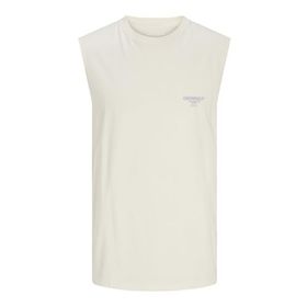 Jack & Jones Jorbora Oversize Sleeveless C.N BLK Krem Rengi Erkek T-shirt