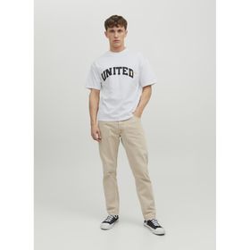 Jack & Jones Jorbrink Studio Tee Ss Parlak Beyaz Bisiklet Yaka Erkek T-shirt