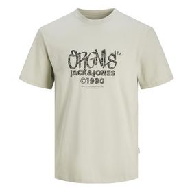 Jack & Jones Jorbushwick Box Tee Ss Mineral Gri Bisiklet Yaka Erkek T-shirt