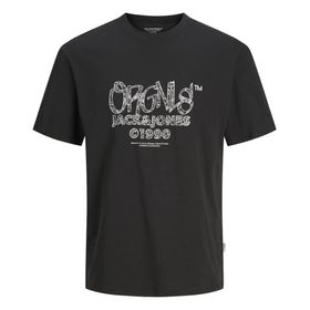 Jack & Jones Jorbushwick Box Tee Ss Siyah Bisiklet Yaka Erkek T-shirt
