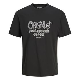 Jack & Jones Jorbushwick Box Tee Ss Siyah Bisiklet Yaka Erkek T-shirt