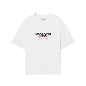 Jack & Jones Jorbushwick Tee Ss FST Parlak Beyaz Bisiklet Yaka Erkek T-shirt