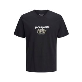 Jack & Jones Jorbushwick Tee SS FST Siyah Bisiklet Yaka Erkek T-shirt