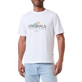 Jack & Jones Jorcasey Tee Ss Crew Neck Parlak Beyaz Erkek T-shirt