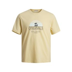 Jack & Jones Jorcasey Tee Ss İtalyan Samanı Bisiklet Yaka Erkek T-shirt