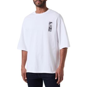 Jack & Jones Jorcharge Graphic Tee Ss Crew Neck Styd Parlak Beyaz Baskı Doğal Erkek T-shirt