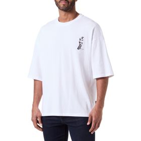 Jack & Jones Jorcharge Graphic Tee Ss Crew Neck Styd Parlak Beyaz Baskı Heykel Erkek T-shirt