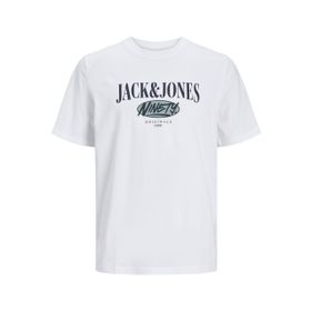 Jack & Jones Jorcobin Tee Ss Parlak Beyaz Bisiklet Yaka Erkek T-shirt