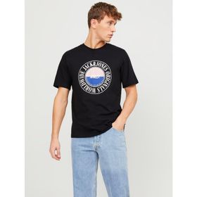 Jack & Jones Jorcobin Tee Ss Siyah Bisiklet Yaka Erkek T-shirt