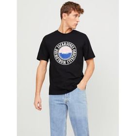 Jack & Jones Jorcobin Tee Ss Siyah Bisiklet Yaka Erkek T-shirt