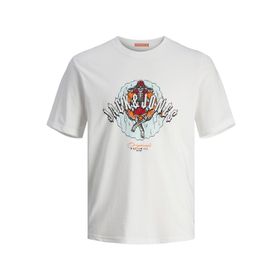 Jack & Jones Jorcoconut Skull Tee Ss Parlak Beyaz Bisiklet Yaka Erkek T-shirt
