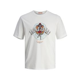 Jack & Jones Jorcoconut Skull Tee Ss Parlak Beyaz Bisiklet Yaka Erkek T-shirt