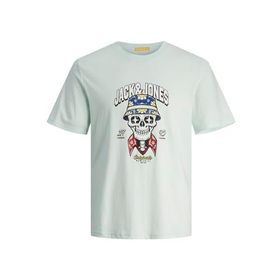 Jack & Jones Jorcoconut Skull Tee SS Skylight Bisiklet Yaka Erkek T-shirt