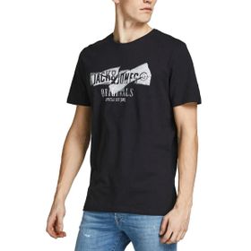 Jack & Jones Jorcomfortbrandıng Tee Ss Crew Neck Blk Erkek T-shirt