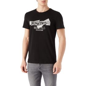 Jack & Jones Jorcomfortbrandıng Tee Ss Crew Neck Blk Erkek T-shirt