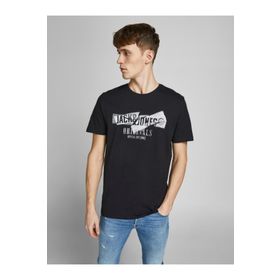 Jack & Jones Jorcomfortbrandıng Tee Ss Crew Neck Blk Erkek T-shirt