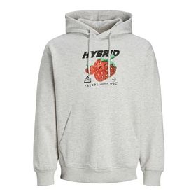 Jack & Jones Jorcrisp Sweat Hood TG Beyaz Melanj Erkek Sweatshirt