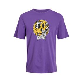Jack & Jones Jorcrown Skull Tee Ss Crew Neck FST Derin Lavanta Erkek T-shirt