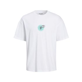 Jack & Jones Jordecal Tee SS Crew Neck TG LN Parlak Beyaz Erkek T-shirt