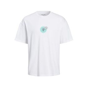 Jack & Jones Jordecal Tee SS Crew Neck TG LN Parlak Beyaz Erkek T-shirt