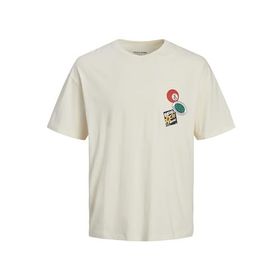 Jack & Jones Jordecal Tee SS Crew Neck TG LN Tereyağı Krema Erkek T-shirt