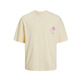 Jack & Jones Jorfaro Back Tee Ss Crew Neck Krem Rengi Erkek T-shirt