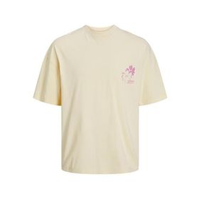 Jack & Jones Jorfaro Back Tee Ss Crew Neck Krem Rengi Erkek T-shirt