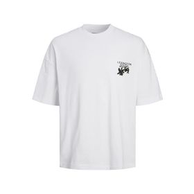 Jack & Jones Jorfaro Back Tee Ss Crew Neck Parlak Beyaz Erkek T-shirt