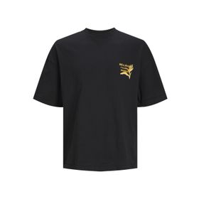 Jack & Jones Jorfaro Back Tee SS Crew Neck Siyah Erkek T-shirt
