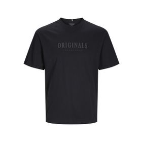 Jack & Jones Jorfrederiksberg Cotton Siyah Regular Fit Yuvarlak Yaka Erkek T-shirt