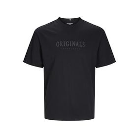 Jack & Jones Jorfrederiksberg Cotton Siyah Regular Fit Yuvarlak Yaka Erkek T-shirt