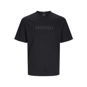 Jack & Jones Jorfrederiksberg Cotton Siyah Regular Fit Yuvarlak Yaka Erkek T-shirt