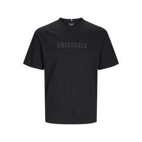 Jack & Jones Jorfrederiksberg Cotton Siyah Regular Fit Yuvarlak Yaka Erkek T-shirt