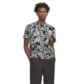 Jack & Jones Jorlafayette AOP Tee SS LN Siyah Bisiklet Yaka Erkek T-shirt