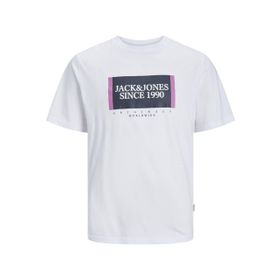 Jack & Jones Jorlafayette Box Tee Ss Parlak Beyaz Bisiklet Yaka Erkek T-shirt