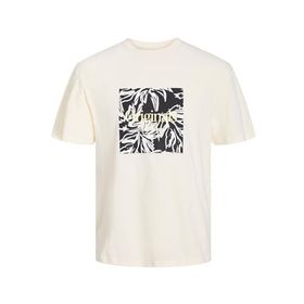 Jack & Jones Jorlafayette Branding Tee SS Crew Neck Buttercream Tereyağı Krema Erkek T-shirt