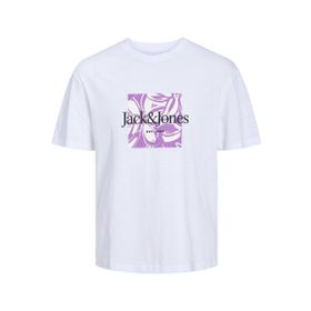 Jack & Jones Jorlafayette Branding Tee Ss Parlak Beyaz Bisiklet Yaka Erkek T-shirt