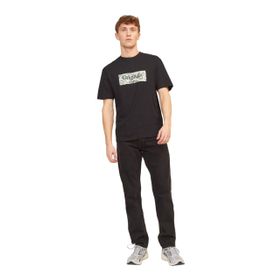 Jack & Jones Jorlafayette Branding Tee SS Siyah Bisiklet Yaka Erkek T-shirt