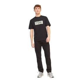 Jack & Jones Jorlafayette Branding Tee SS Siyah Bisiklet Yaka Erkek T-shirt