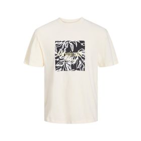 Jack & Jones Jorlafayette Branding Tee SS Tereyağı Krema Bisiklet Yaka Erkek T-shirt