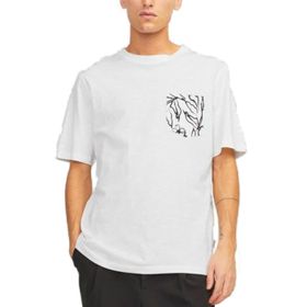 Jack & Jones Jorlafayette Pocket Tee SS Cloud Dancer Bisiklet Yaka Erkek T-shirt