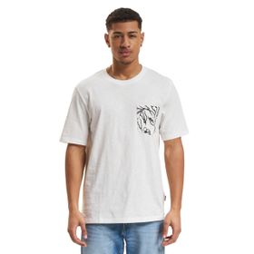 Jack & Jones Jorlafayette Pocket Tee SS Cloud Dancer Bisiklet Yaka Erkek T-shirt