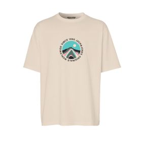 Jack & Jones Jorlafayette Tee Ss Crew Neck 1 FST LN Krem Rengi Erkek T-shirt