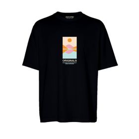 Jack & Jones Jorlafayette Tee Ss Crew Neck 1 FST LN Siyah Erkek T-shirt