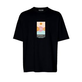 Jack & Jones Jorlafayette Tee Ss Crew Neck 1 FST LN Siyah Erkek T-shirt