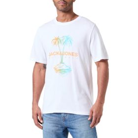 Jack & Jones Jorlafayette Tee SS Crew Neck 2 FST Parlak Beyaz Erkek T-shirt