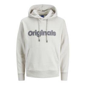 Jack & Jones Jorlakewood Sweat Hood BF LN Kırık Beyaz Erkek Sweatshirt